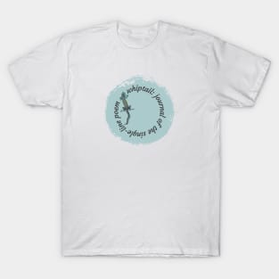 Enso-inspired Whiptail Lizard - Light Teal T-Shirt